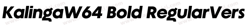 KalingaW64 Bold RegularVersion 11字体转换